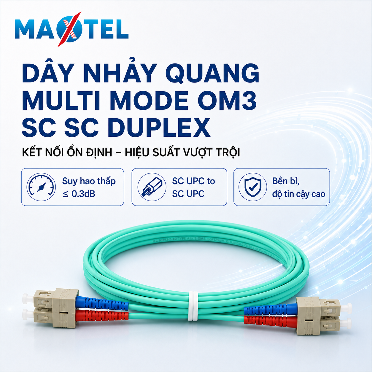 Dây Nhảy Quang Multi Mode OM3 SC SC Duplex 1 Dây Nhảy Quang Multi Mode OM3 SC SC Duplex 1
