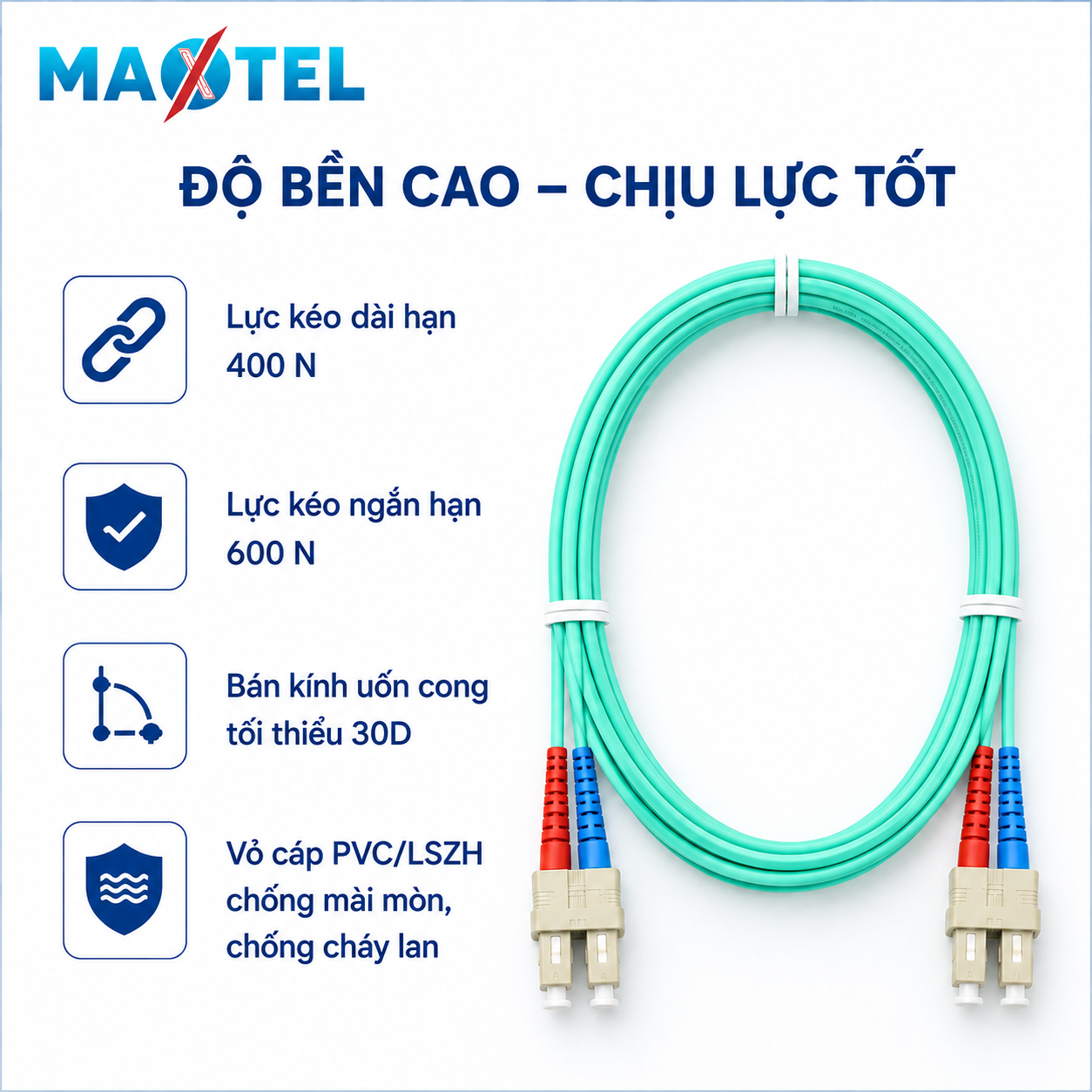 Dây Nhảy Quang Multi Mode OM3 SC SC Duplex 4 Dây Nhảy Quang Multi Mode OM3 SC SC Duplex 4