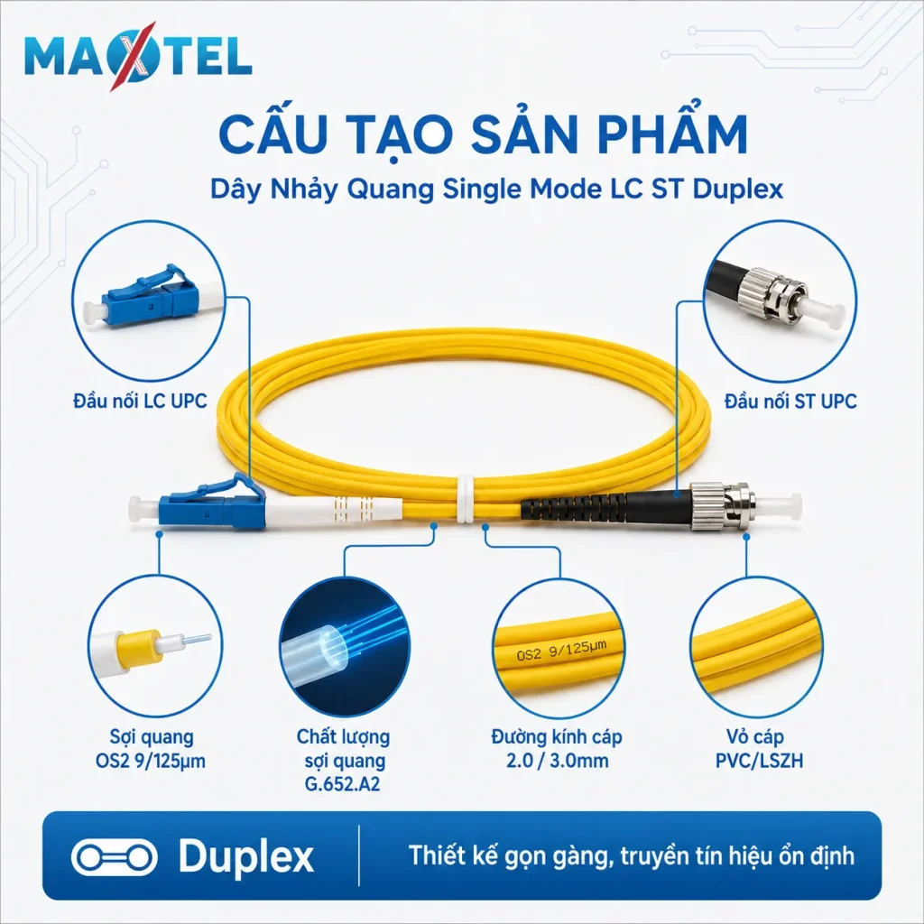 Dây Nhảy Quang Single Mode LC ST Duplex 6_36