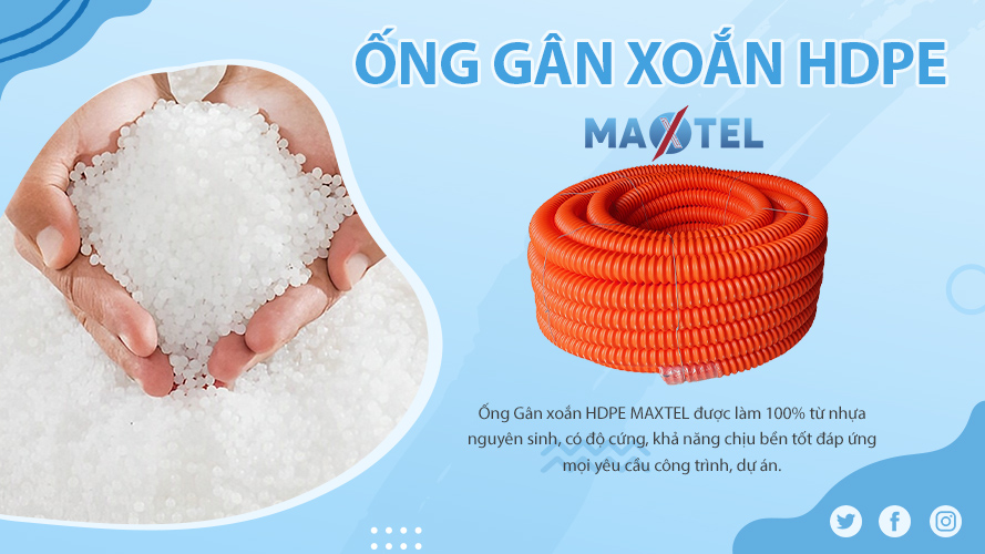 Banner quảng cáo ống gân xoắn HDPE MAXTEL bài viết