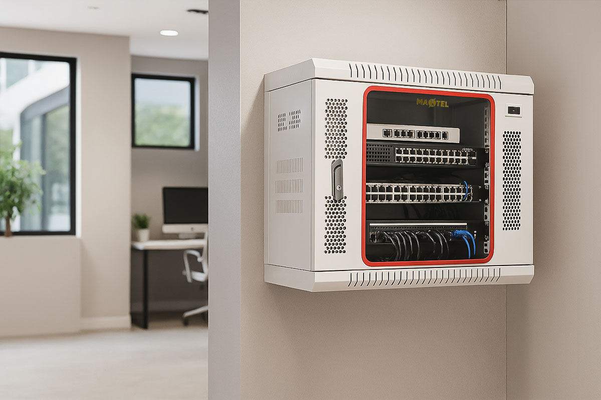 tủ rack 10U Maxtel được ứng dụng trong hệ thống mạng ừa và nhỏ