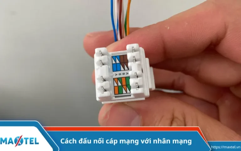 Cách đấu nối cáp mạng với nhân mạng (Keystone Jack)