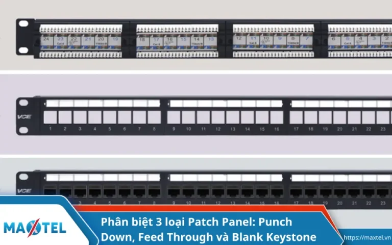 Phân biệt 3 loại Patch Panel: Punch Down, Feed Through và Blank Keystone