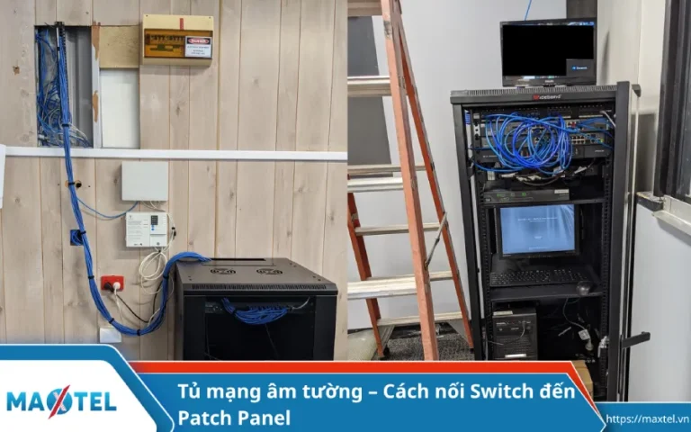 Tủ mạng âm tường – Cách nối Switch đến Patch Panel