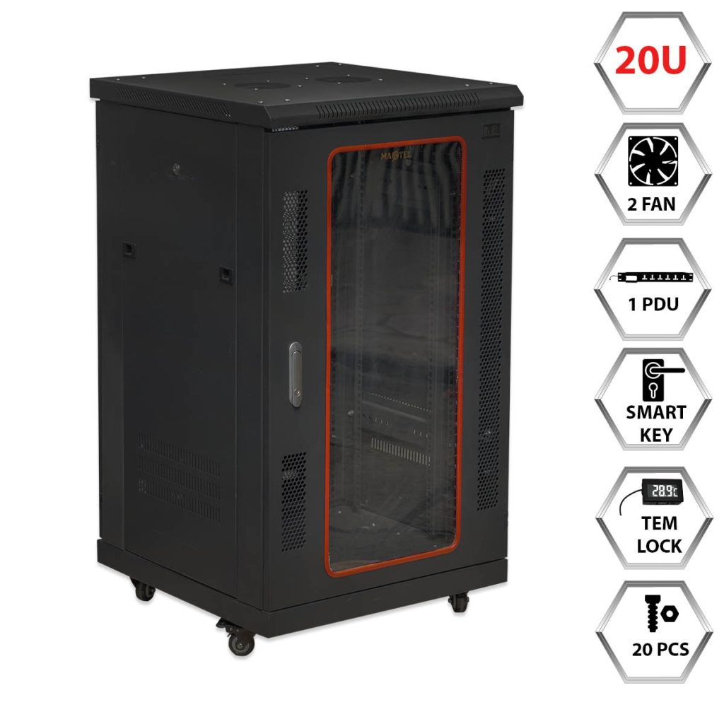 Ảnh chi tiết đặc tính của tủ rack 20U