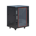 Ảnh chụp mặt trước góc nghiêng phải tủ rack 15U Maxtel