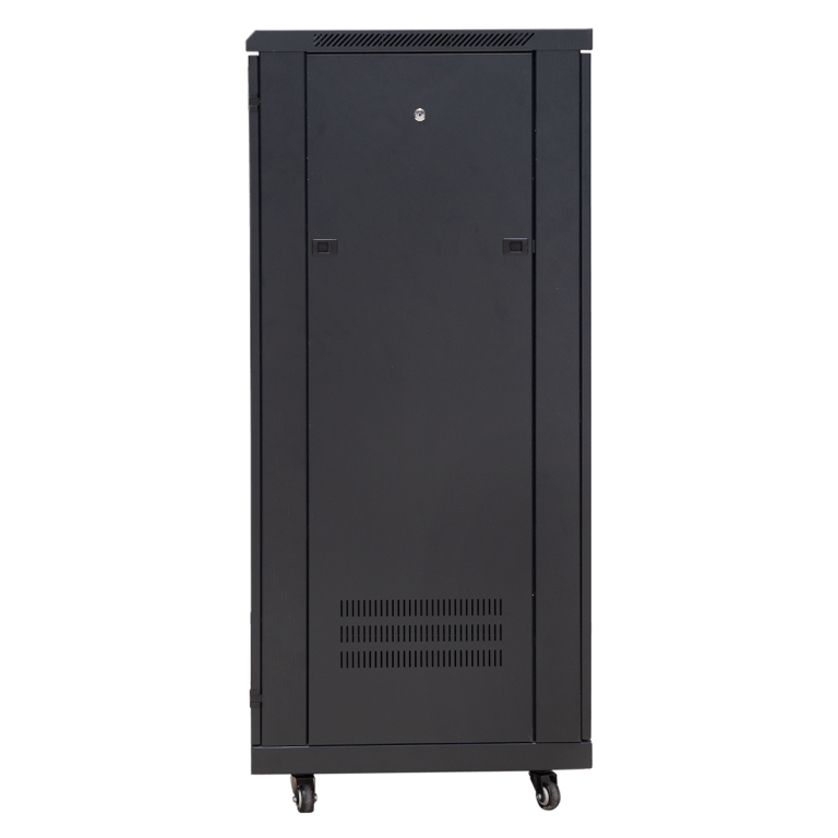 Tủ rack 27U D600 Maxtel có bánh xe, mặt kính mica, thép SPCC