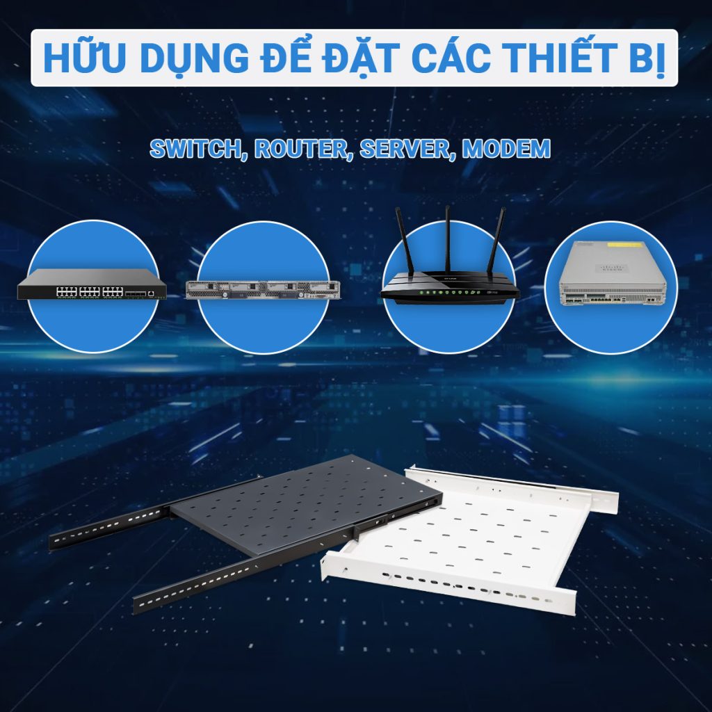 Ứng dụng của khay trượt tủ rack 1UD600 Maxtel