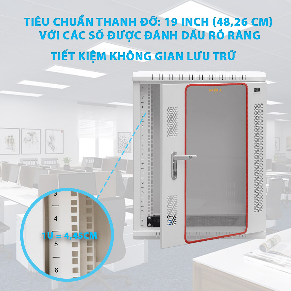 Hệ thống quản lý cáp chuyên nghiệp của tủ rack maxtel