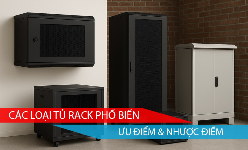 Các loại tủ rack phổ biến hiện nay – Ưu nhược điểm từng loại