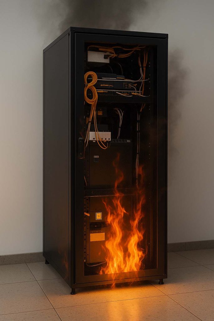 tủ rack nóng bất thường