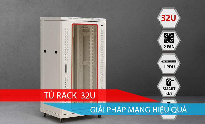 Review tủ rack 32U – Giải pháp tối ưu cho hệ thống mạng