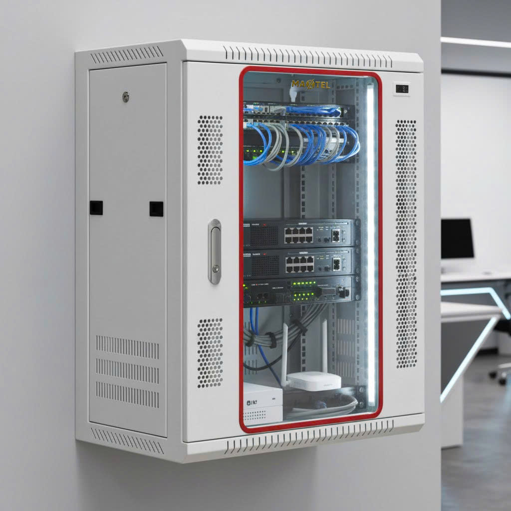 Tủ Rack 6u Treo Tường Maxtel
