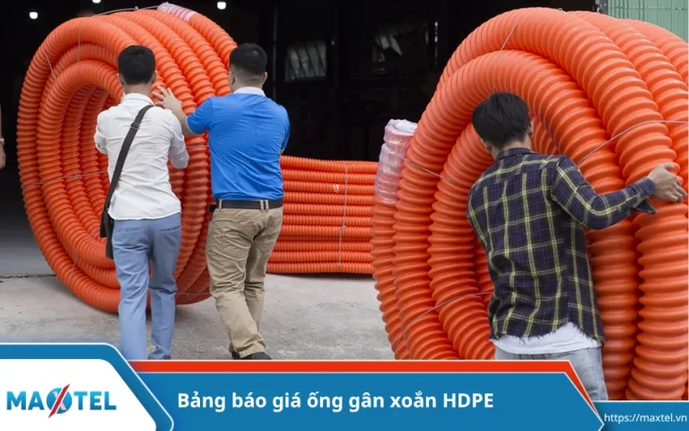 Bảng báo giá ống nhựa gân xoắn HDPE Maxtel mới nhất 2026