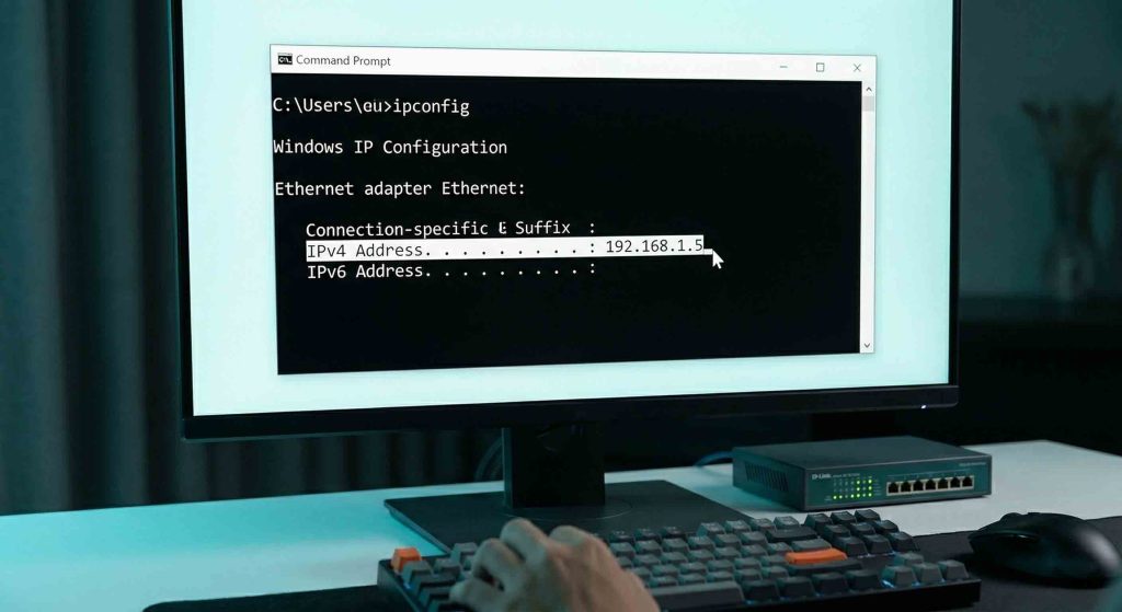 Kiểm tra IP Private bằng lệnh hệ thống