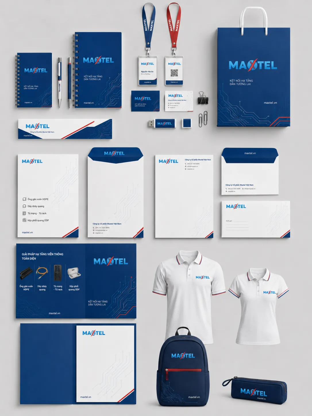 ảnh bộ nhận diện thương hiệu Maxtel