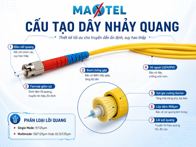 cấu tạo dây nhảy quang