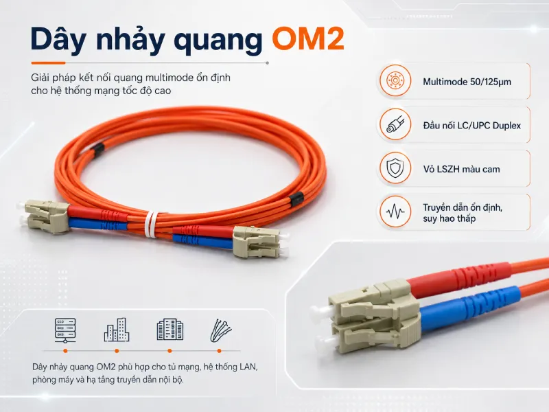 dây nhảy quang OM2 giải pháp phù hợp cho mạng lan phòng máy