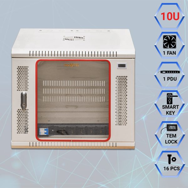 10U D600 (6) Tu-rack-treo-tuong-10U D600-mau-trang-cua-MAXTEL