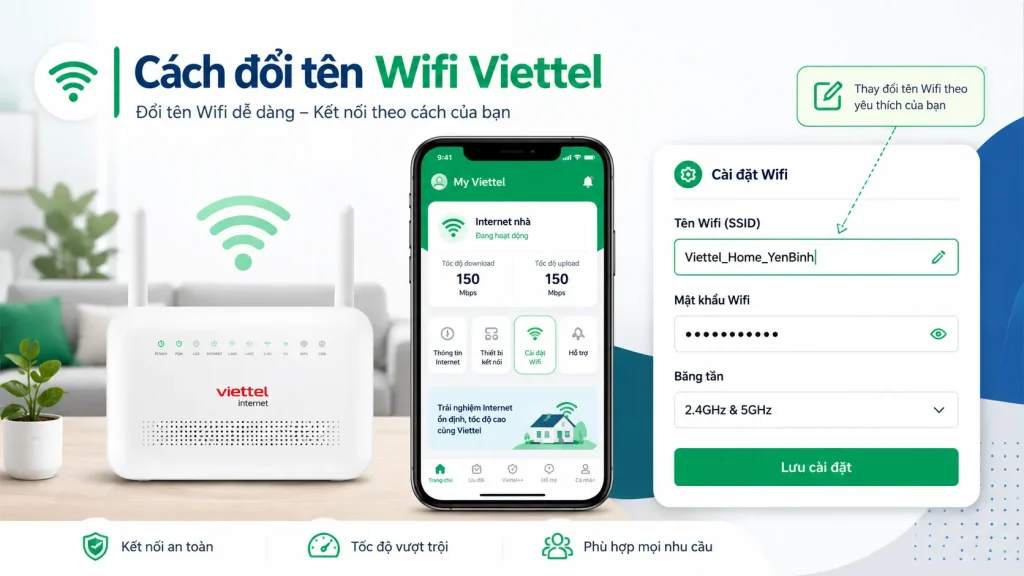 Cách đổi tên wifi Viettel
