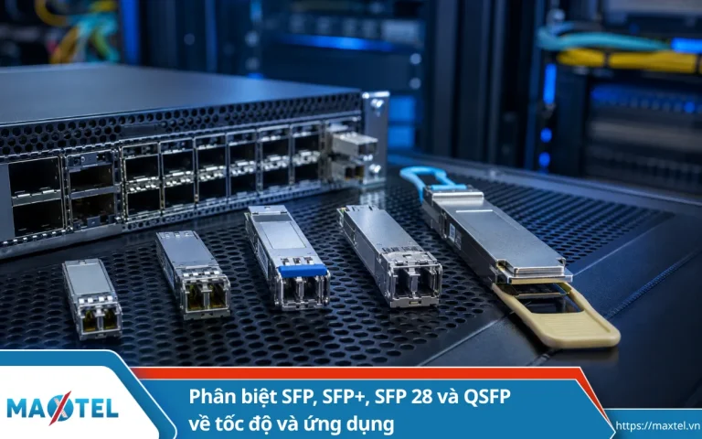 Phân biệt SFP, SFP+, SFP28 và QSFP về tốc độ và ứng dụng