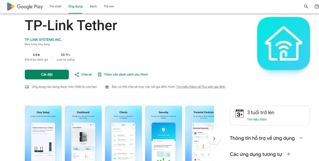 Ứng dụng Tether