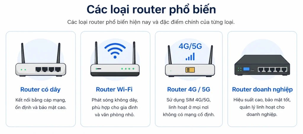 các loại router phổ biến