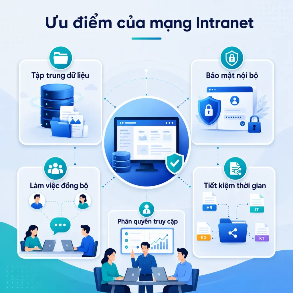 Ưu điểm của mạng Intranet mang-intranet