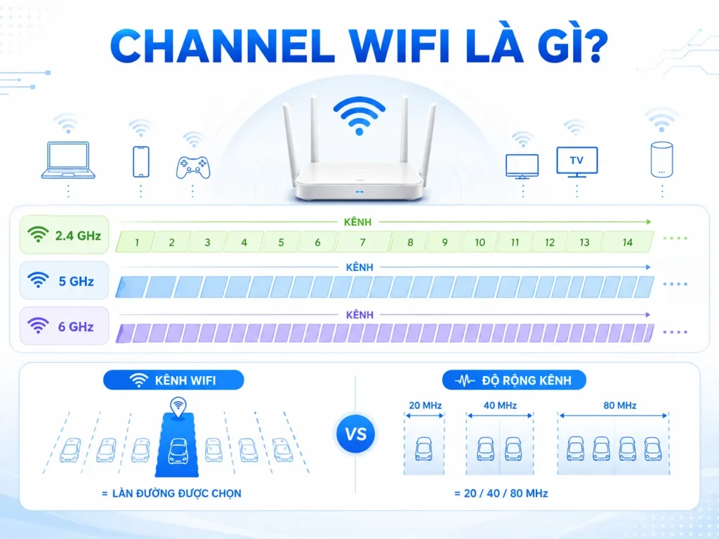 Channel WiFi là gì? Khác gì với độ rộng kênh? Channel-WiFi-la-gi