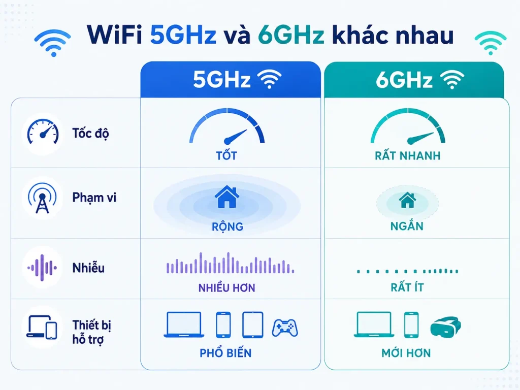 WiFi 5GHz và 6GHz khác nhau như thế nào? WiFi-5GHz-va-6GHz-khac-nhau