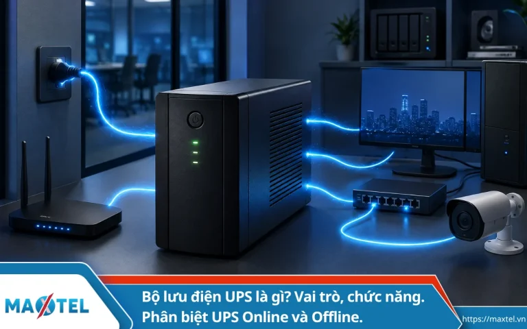 Bộ lưu điện UPS là gì? Vai trò, chức năng và phân biệt UPS Online và Offline