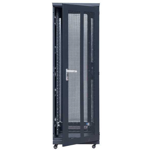 mặt sau mở hé cửa tủ rack 36U series MAXTEL