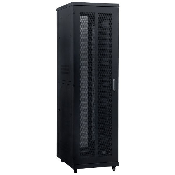 Mặt sau góc nghiêng trái tủ rack MAXTEL 42U series